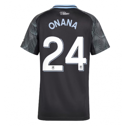 Billige Fotballdrakt Aston Villa Amadou Onana #24 Replika Bortedrakt Dame 2025-26 Kortermet Billige Fotballdrakt Aston Villa Amadou Onana #24 Replika Bortedrakt Dame 2025-26 Kortermet